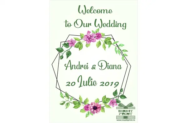 Placuta intampinare Personalizata PN24 95x70cm