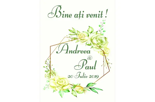 Placuta intampinare Personalizata PN25 95x70cm