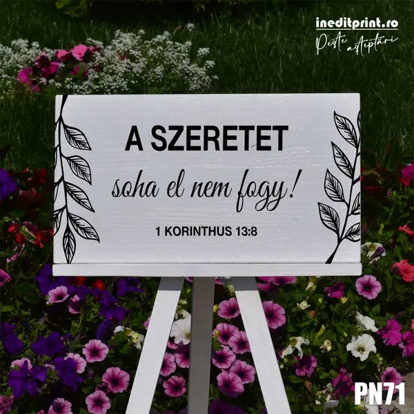 Placuta Intampinare Verset Personalizata PN71 40X20cm