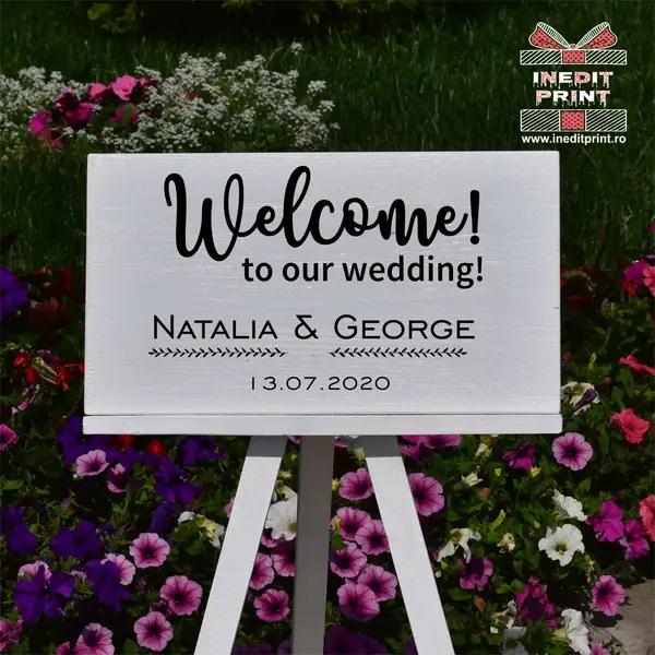 Placuta Intampinare Welcome Personalizata PN42 40X30cm