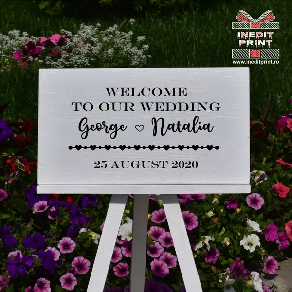 Placuta Intampinare Welcome Personalizata PN43 40X30cm