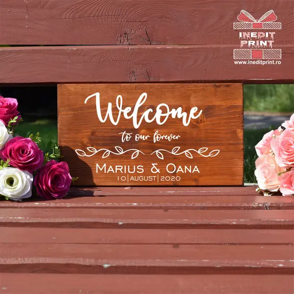 Placuta Intampinare Welcome Personalizata PN56 40X30cm