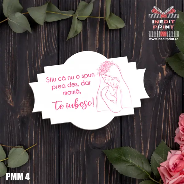 Placuta Mesaj Mama Te iubesc PMM4