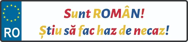 Placuta Nr. Auto Haz de necaz