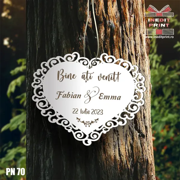 Placuta personalizata Bine ati venit PN70 32X40cm, 4 mm, MDF