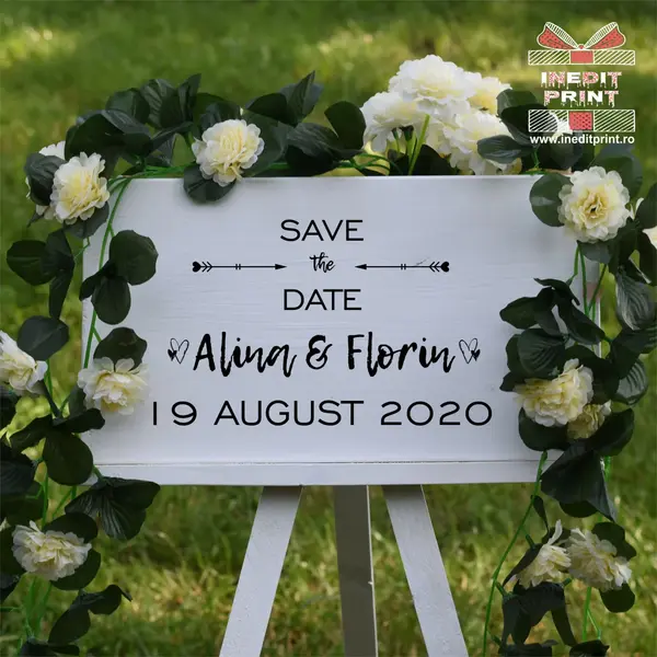 Placuta personalizata Save The Date STD11 40X30cm