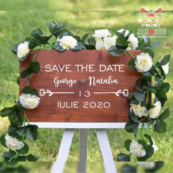 Placuta personalizata Save The Date STD7 40X30cm