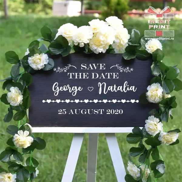 Placuta personalizata Save The Date STD8 40X30cm