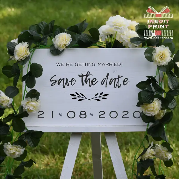 Placuta personalizata Save The Date STD9 40X30cm