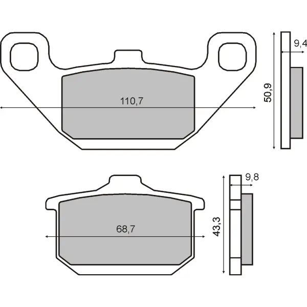 Placute frana Kawasaki VN 1500 96- 00