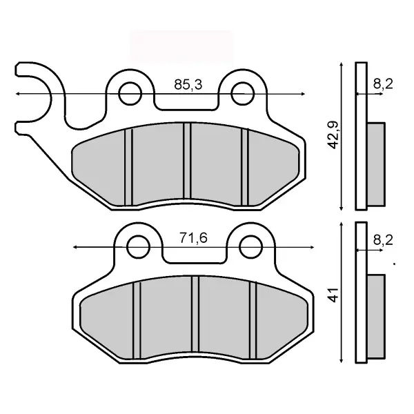 Placute frana sinter Cagiva City 50 fata