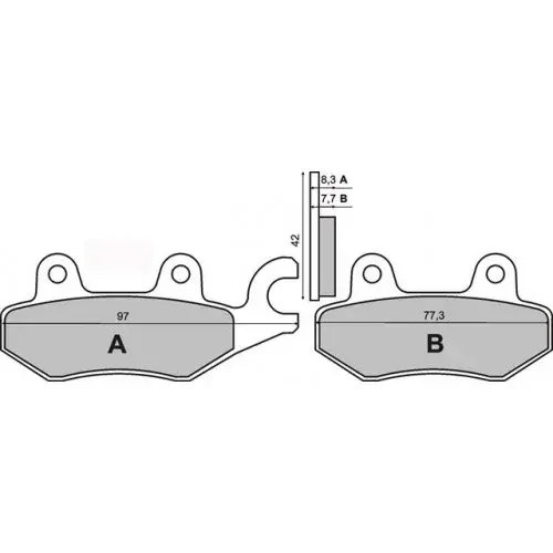 Placute frana sinter Honda NSR50 fata