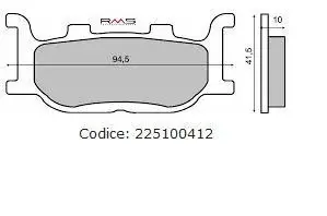 Placute frana (Sinter) Yamaha SR TDR XV T-Max FZ6 XJ 125-1700 Skyliner 250