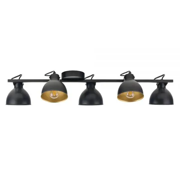 Plafonieră ARA 5L - Negru/Gold