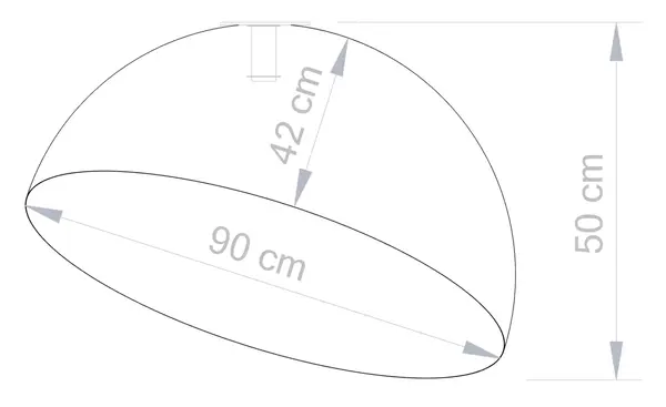 Plafoniera CHRISTA BLACK/COPPER - Ø 90cm