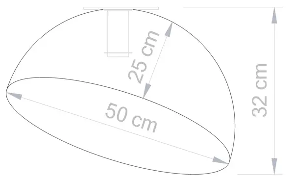 Plafoniera CHRISTA GOLD/BLACK - Ø 50cm