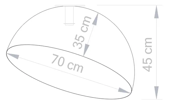 Plafoniera CHRISTA WHITE/GOLD - Ø 70 cm