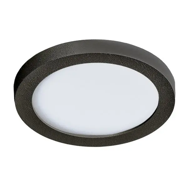 Plafoniera incastrata SLIM ROUND 9 - Negru / Lumina calda 3000K