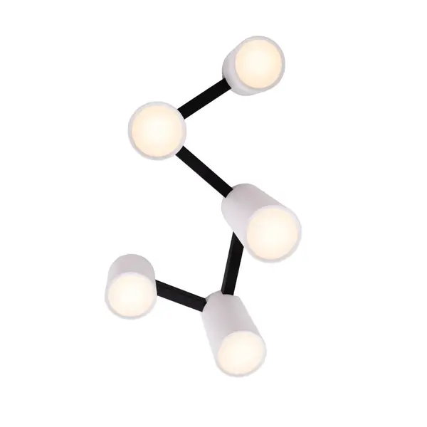 Plafoniera LASIER 5 - Alb/Negru