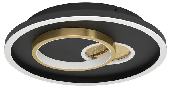 Plafonieră LED Eglo - Tiriolo, 21.2W, 2850lm, 4000 K, Ø38 cм, negru/auriu
