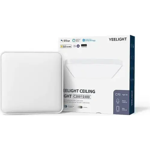 Plafoniera LED inteligenta Yeelight C2001S500, Wi-Fi, control vocal, 50W, 3500 lm, telecomanda inclusa, IP50, lumina reglabila, 50.5 cm