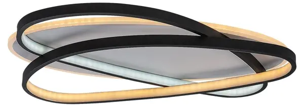 Plafonieră LED Rabalux - Brantiel, 57W, 3000-6000K,cu telecomandă, alb/negru
