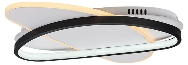 Plafonieră LED Rabalux - Brantiel, 57W, 3250 lm, 3000–6000K,cu telecomandă, alb/negru