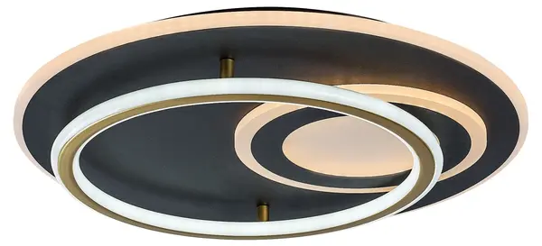 Plafonieră LED Rabalux - Brantiel, 60W, 3000-6000K, dimmabilă, negru/auriu