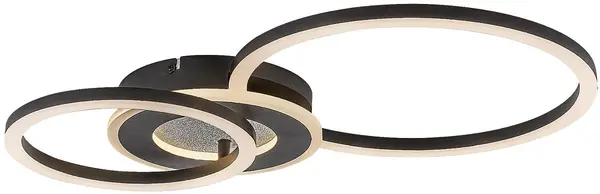 Plafonieră LED Rabalux - Lureo, 24W, 3000-6500K, 46-60cm, cu telecomandă, negru
