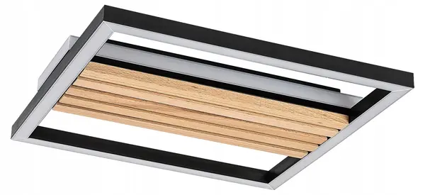 Plafonieră LED Rabalux - Noxelle, 26W, 3000/4500/6000K, negru/stejar