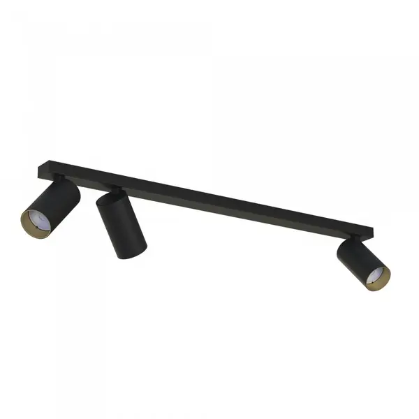 Plafoniera MONOS 3L - Negru/Gold