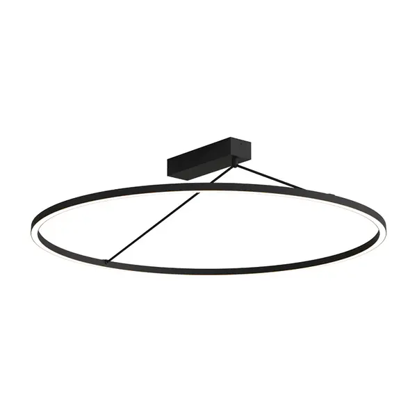 Plafoniera STRAVEN BLACK - Negru / Ø78cm