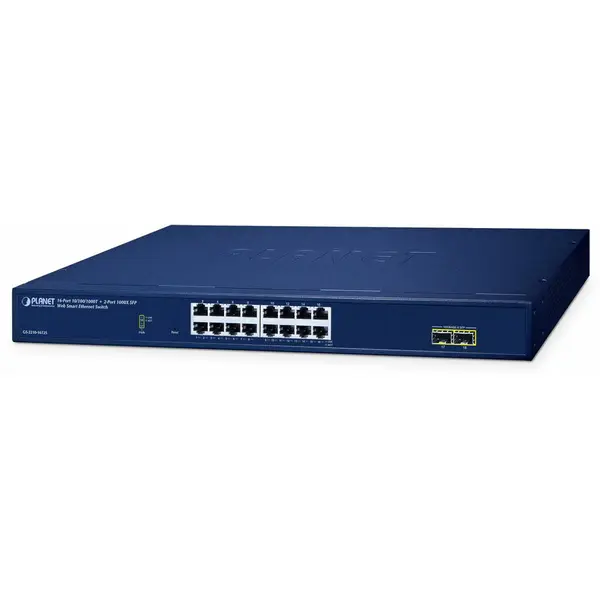 Planet Switch Planet, 16 porturi Gigabit RJ45, 2 sloturi SFP, Web Smart