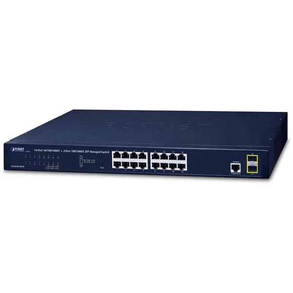 Planet Switch Planet GS-4210-16T2S, Gigabit, 16x RJ-45, 2x SFP, Management