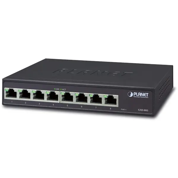 Planet Switch Planet GSD-805, 8 porturi Gigabit, Neadministrat, Carcasa metalica