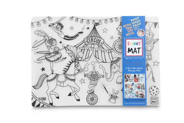 Plansa reutilizabila cu desene de colorat, model Circus,48x33.5 cm