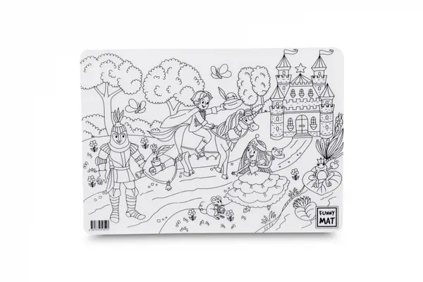 Plansa Reutilizabila de Colorat cu Printese si Locul de Joaca , 25 x 35 cm