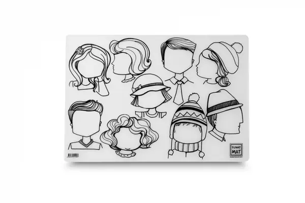 Plansa reutilizabila Funny Mat pentru colorat model Emotii, 48x33.5 cm