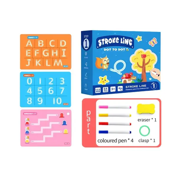 Planșe educative de scris, reutilizabile, 32 buc - Default Title