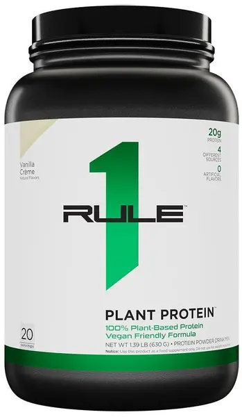 Plant Protein, cremă de vanilie, 630 g, Rule1