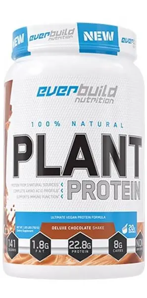 Plant Protein, shake de ciocolată de lux, 750 g, Everbuild