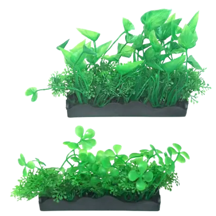 Planta artificiala acvariu cu talpa dreptunghiulara
