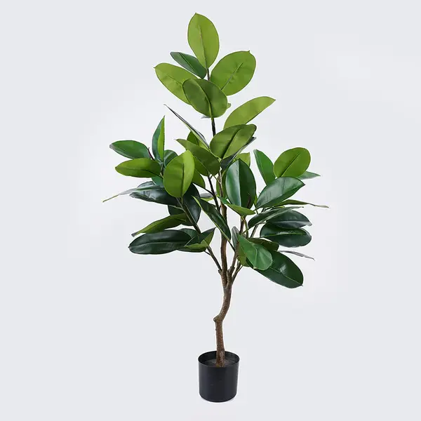 Planta decorativă în ghiveci Ficus Lyrata, sintetic, Verde, 70x130 cm