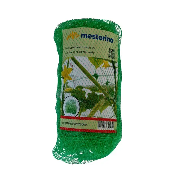 Plasa suport pentru plante din polipropilena MESTERINO PSP1701000, 1.70 m x 10 m, 8 g/mp, verde