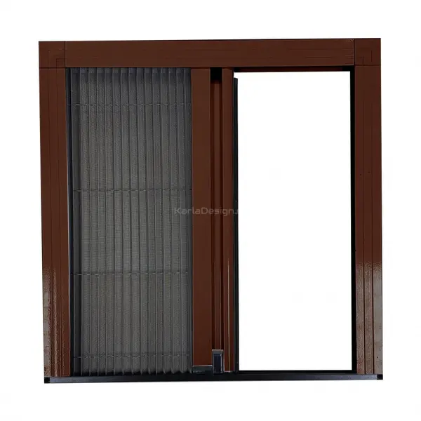 Plasa tantari / Plasa insecte, tip plisse tamplarie maro