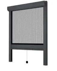 Plasa tantari / Plasa insecte, tip rulou, din aluminiu, antracit