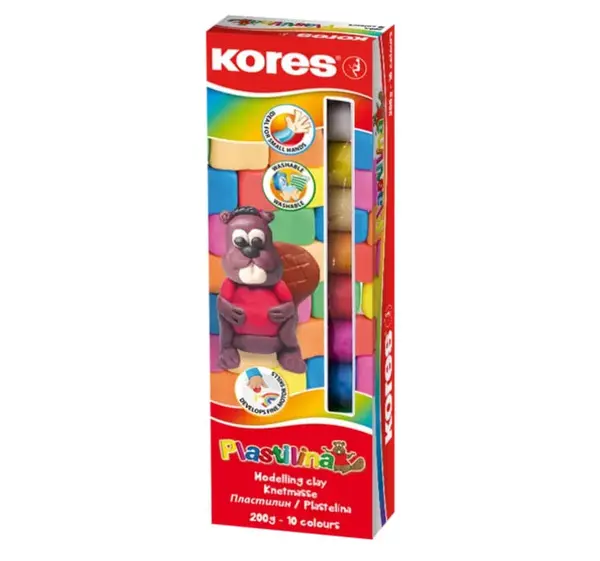 Plastilina 10 culori 200 g Kores Plastilina 10 culori 200 g Kores