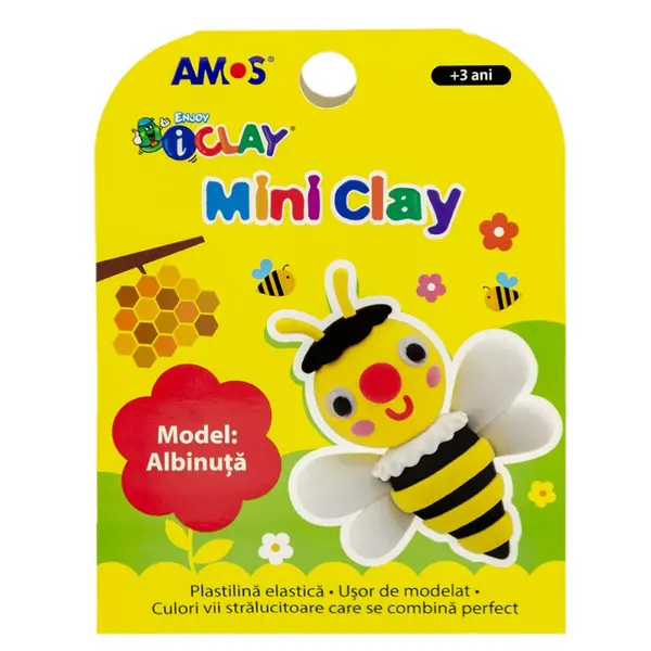 Plastilina 4 culori/set, 30g, iClay Amos, model Albinuta