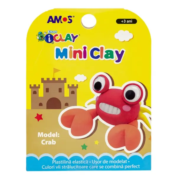 Plastilina 4 culori/set, 30g, iClay Amos, model Crab