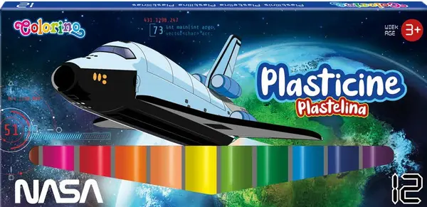 Plastilină Colorino - Nasa, 12 culori